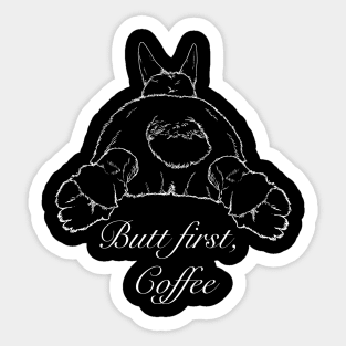 Butt First Sticker